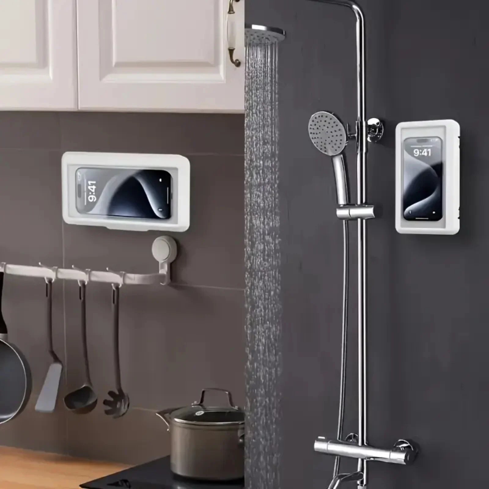 Shower-Proof Phone Holder